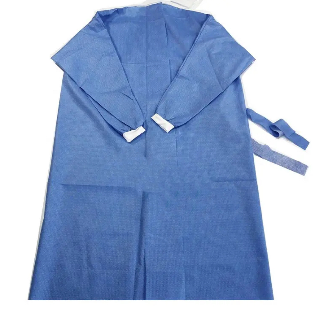 Long Sleeve Non woven Disposable Isolation Gown