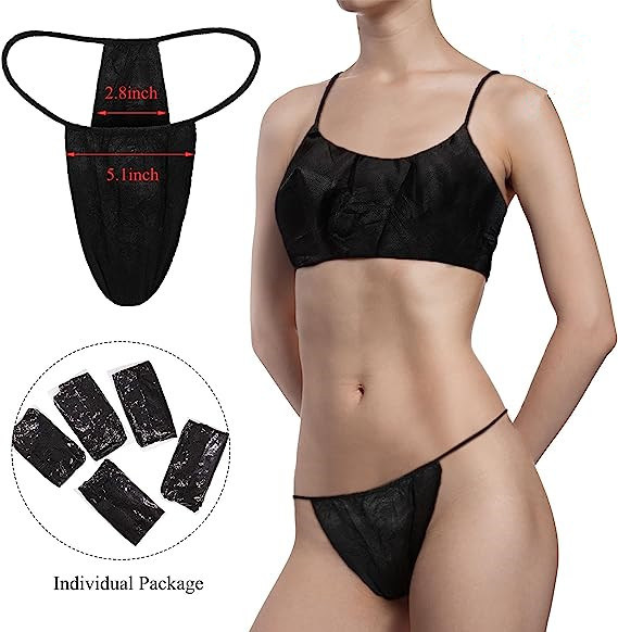 Disposable Thong Panties SPA T Thong Underwear Tanning Wraps