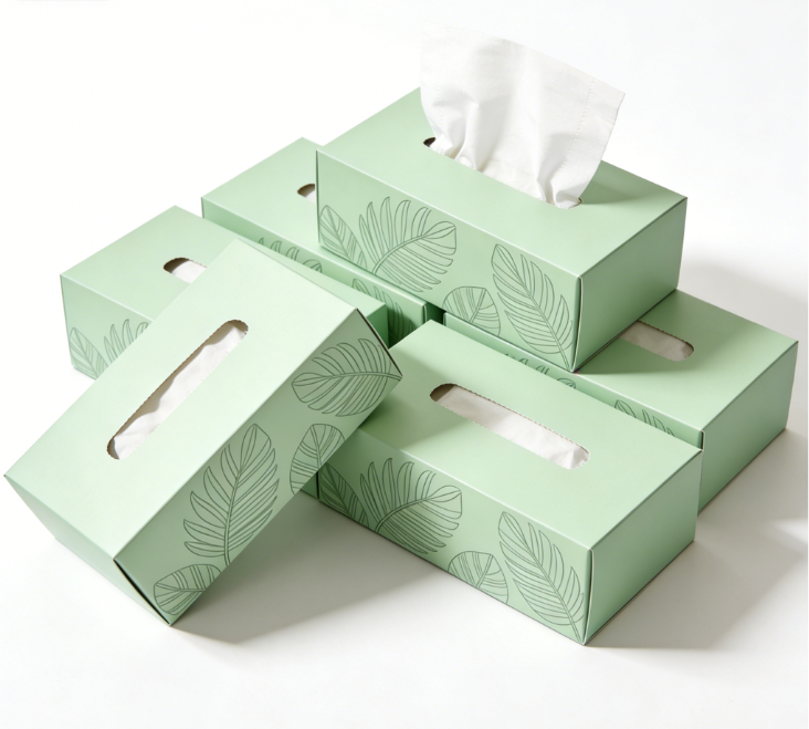 OEM/ODM Eco-friendly 3-Ply High Quality Boxed Facial Tissues