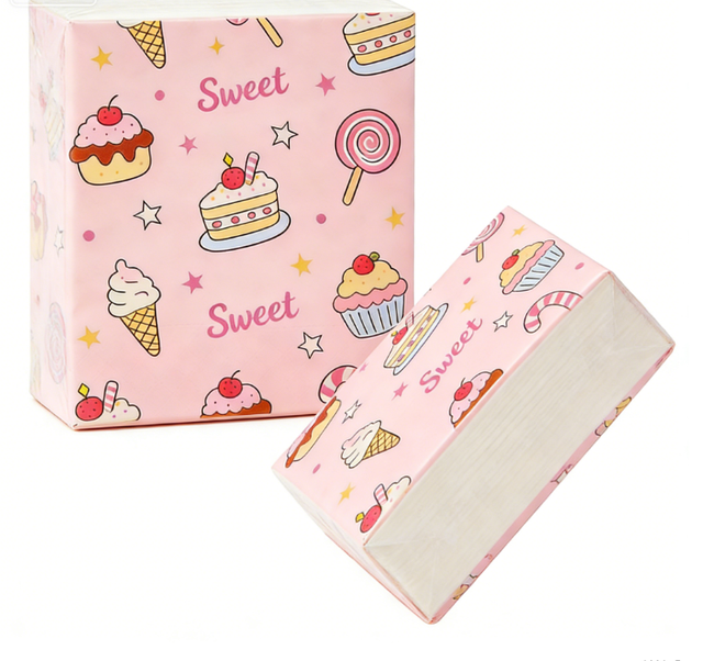 Cute printed handkerchief paper is available for wholesale and customization.