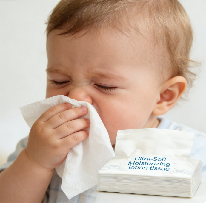 Gentle Moisturizing Lotion Tissue for Sensitive Skin and Babies