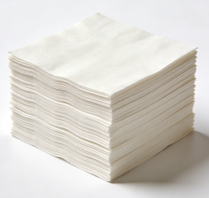 Hotel & Restaurant Disposable Dinner Napkins 2-Ply Embossed White Tissue Napkins Bulk Supply