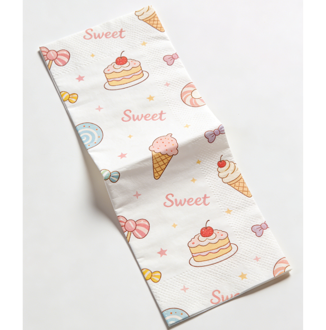 Cute printed handkerchief paper is available for wholesale and customization.