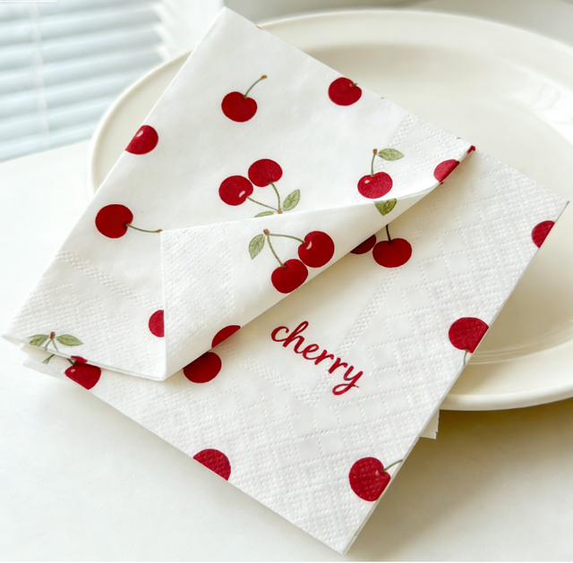 Fruit-printed pocket tissue