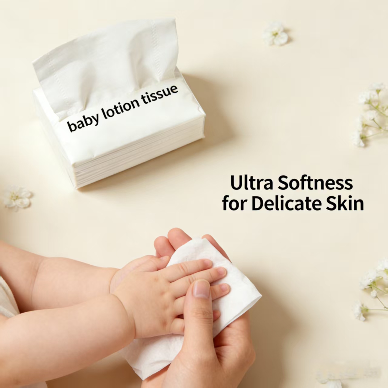 Soothing Baby Lotion Tissue for Hydrated and Happy Skin