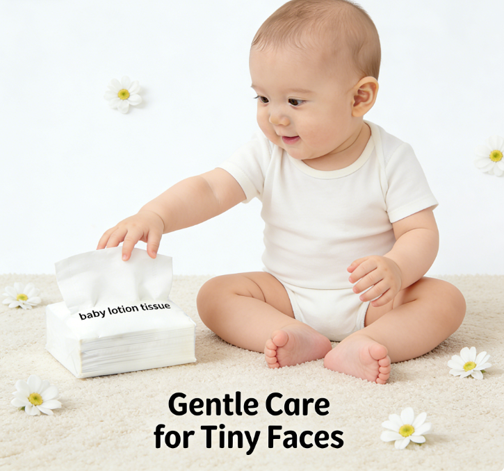 Gentle Moisturizing Lotion Tissue Infused with Natural Extracts
