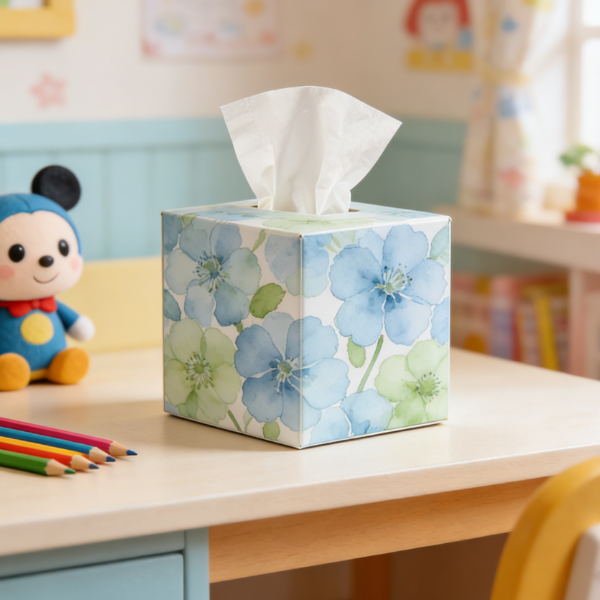 OEM/ODM Eco-friendly Elegant Floral Box Tissues for Home and Office Use