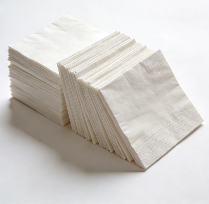 Hotel & Restaurant Disposable Dinner Napkins 2-Ply Embossed White Tissue Napkins Bulk Supply