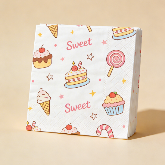 Cute printed handkerchief paper is available for wholesale and customization.