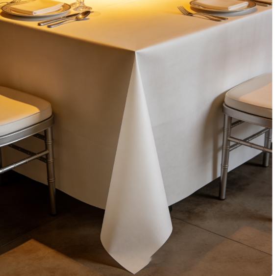 OEM 100% Virgin Wood Pulp Disposable Airlaid Tablecloth