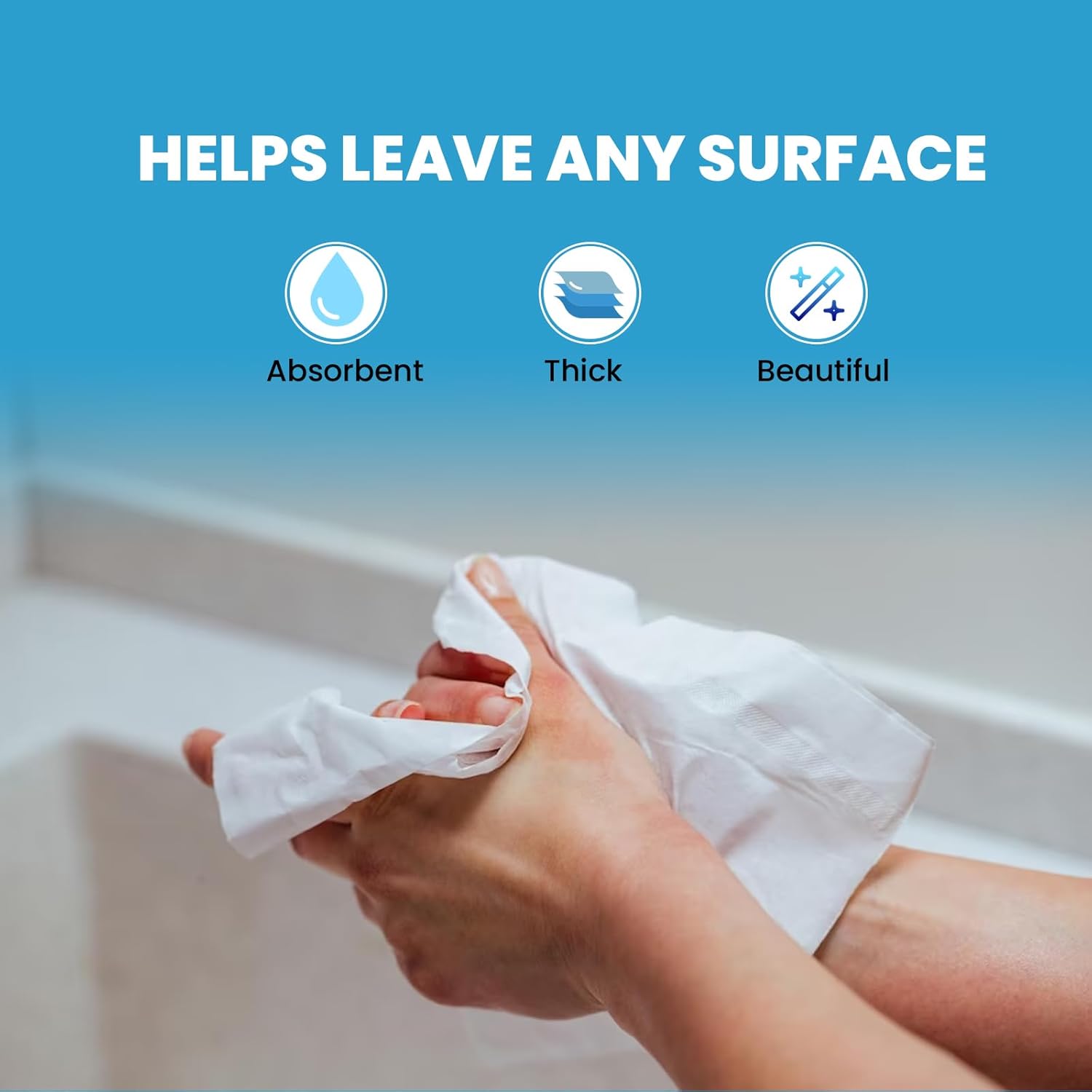 Custom Tad Eco-Friendly 250 Sheet Hand Towel - Premium Wooden Paper Towels for Hotel Bathrooms Toilet Dry Paper