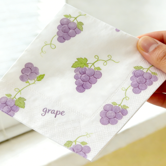 Fruit-printed Pocket Tissue-Support Custom Printed Patterns