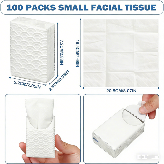 Premium Moisturizing Lotion Pocket Tissues for On-The-Go Use