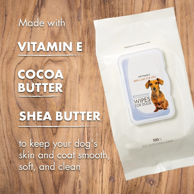 Cleansing Pet Wipes & Deodorizing Anal Gland Wipes for Paws And Butt, Gentle And Effecti, Pet Hygiene Wipes, Coconut-Scented Moisturizing Grooming Wipes for Dogs And Cats