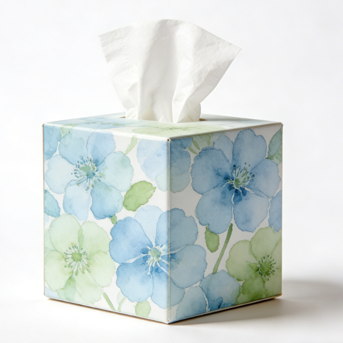 OEM/ODM Eco-friendly Elegant Floral Box Tissues for Home and Office Use