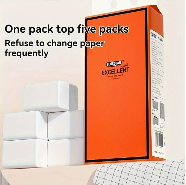 Facial Haing Tissue, 4-Ply Thickness, Soft Virgin Wood Pulp, Unscented, Strong & Not Easy To Break, Gentle for All Skin Types, No Core – Home, Restaurant, Hotel, Bathroom, Bedroom